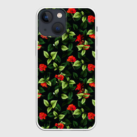 Чехол для iPhone 13 mini с принтом Цветочный сад в Санкт-Петербурге,  |  | весна | дача | летние цветы | летняя | лето | паттерн | розы | сад | свежесть | текстуры | узор | цветы
