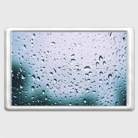 Магнит 45*70 с принтом Капли окно стекло дождь серо в Санкт-Петербурге, Пластик | Размер: 78*52 мм; Размер печати: 70*45 | абстракция | блики | боке | брызги | вечер | вода | градиент | дача | дождь | капли | капли на стекле | лес | лето | мрачно | окно | природа | роса | свет | силуэты | симметрия | текстура | темный | фото