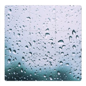 Магнитный плакат 3Х3 с принтом Капли окно стекло дождь серо в Санкт-Петербурге, Полимерный материал с магнитным слоем | 9 деталей размером 9*9 см | абстракция | блики | боке | брызги | вечер | вода | градиент | дача | дождь | капли | капли на стекле | лес | лето | мрачно | окно | природа | роса | свет | силуэты | симметрия | текстура | темный | фото