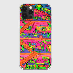 Чехол для iPhone 12 Pro Max с принтом ИНОПЛАНЕТЯНЕ КИСЛОТА в Санкт-Петербурге, Силикон |  | abstract | abstraction | color | geometry | paitnt | psy | абстракция | геометрия | краски | неоновые | психоделика