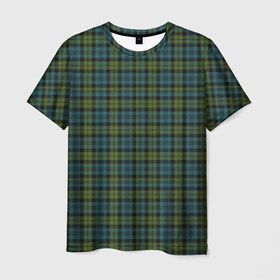 Мужская футболка 3D с принтом Шотландка в Санкт-Петербурге, 100% полиэфир | прямой крой, круглый вырез горловины, длина до линии бедер | гай | джентельмены | зеленый | квадрат | клетка | клеточка | клетчатая | костюм | полосы | ричи | рубашка | спортивный