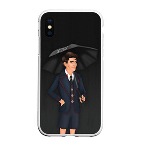 Чехол для iPhone XS Max матовый с принтом The umbrella academy в Санкт-Петербурге, Силикон | Область печати: задняя сторона чехла, без боковых панелей | Тематика изображения на принте: dark horse comics | netflix | the umbrella academy | umbrella | академия амбрелла | белая скрипка | бен харгривз | комикс | комильфо | космобой | кракен | реджинальд харгривз | сеанс | слух