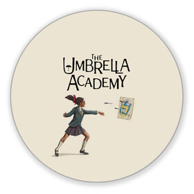 Коврик для мышки круглый с принтом The umbrella academy в Санкт-Петербурге, резина и полиэстер | круглая форма, изображение наносится на всю лицевую часть | dark horse comics | netflix | the umbrella academy | umbrella | академия амбрелла | белая скрипка | бен харгривз | комикс | комильфо | космобой | кракен | реджинальд харгривз | сеанс | слух