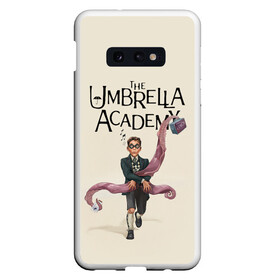 Чехол для Samsung S10E с принтом The umbrella academy в Санкт-Петербурге, Силикон | Область печати: задняя сторона чехла, без боковых панелей | dark horse comics | netflix | the umbrella academy | umbrella | академия амбрелла | белая скрипка | бен харгривз | комикс | комильфо | космобой | кракен | реджинальд харгривз | сеанс | слух