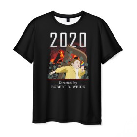 Мужская футболка 3D с принтом 2020 год (Robert B Weide) в Санкт-Петербурге, 100% полиэфир | прямой крой, круглый вырез горловины, длина до линии бедер | 2020 | robert b weide | девочка убегает | катастрофа | кино | коронавирус | кризис | мем | мемы | нефть | режиссёр | роберт б вейд | рубль | сша | фильм катастрофа