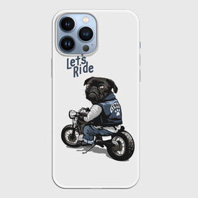 Чехол для iPhone 13 Pro Max с принтом Pug Rider | Байкер Мопс (Z) в Санкт-Петербурге,  |  | dog | doggie | doggy | mops | pug | декоративная собака | друг человека | другу | кинолог | лабрадор | малые молоссоиды | мопс | мопсик | мохнатый | пес | пёсель | пёсик | подарок | подруге | собака | собакен | собаки