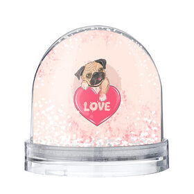 Снежный шар с принтом Love Pug (Z) в Санкт-Петербурге, Пластик | Изображение внутри шара печатается на глянцевой фотобумаге с двух сторон | dog | doggie | doggy | mops | pug | декоративная собака | друг человека | другу | кинолог | лабрадор | малые молоссоиды | мопс | мопсик | мохнатый | пес | пёсель | пёсик | подарок | подруге | собака | собакен | собаки