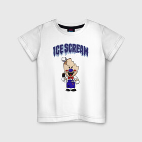Детская футболка хлопок с принтом Ice Scream в Санкт-Петербурге, 100% хлопок | круглый вырез горловины, полуприлегающий силуэт, длина до линии бедер | horror | ice scream | neighborhood | аркадный | хоррор