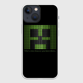 Чехол для iPhone 13 mini с принтом MINECRAFT CREEPER в Санкт-Петербурге,  |  | creeper | game | minecraft | блоки | игра | квадраты | компьютерная | крипер | криппер | майнкрафт | огонь