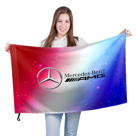 Флаг 3D с принтом MERCEDES / МЕРСЕДЕС в Санкт-Петербурге, 100% полиэстер | плотность ткани — 95 г/м2, размер — 67 х 109 см. Принт наносится с одной стороны | amg | auto | bens | benz | logo | merc | mercedes | mercedes benz | mersedes | moto | new | star | vthctltc | авто | амг | бенц | звезда | класс | лого | логотип | мерин | мерс | мерседес | мерседес бенц | мото | новый | символ | символы | ьуксуву
