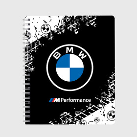 Тетрадь с принтом BMW БМВ в Санкт-Петербурге, 100% бумага | 48 листов, плотность листов — 60 г/м2, плотность картонной обложки — 250 г/м2. Листы скреплены сбоку удобной пружинной спиралью. Уголки страниц и обложки скругленные. Цвет линий — светло-серый
 | 2020 | auto | b m w | bmv | bmw | car | logo | moto | performance | power | series | sport | авто | б м в | бмв | игра | игры | иьц | лого | логотип | марка | машина | мото | мотоцикл | павер | перфоманс | серии | серия | символ | спорт