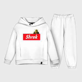 Детский костюм хлопок Oversize с принтом Shrek в Санкт-Петербурге,  |  | shrek | shrek is life | мемы | огр кек | суприм | суприм лого | шрек