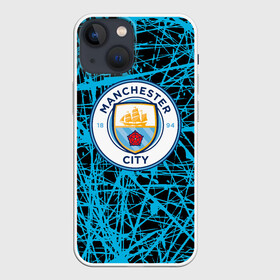 Чехол для iPhone 13 mini с принтом MANCHESTER CITY. в Санкт-Петербурге,  |  | fc | football | football club | manchester city fc | sport | английский футбольный клуб | манчестер | манчестер сити | спорт | спортивный клуб | уефа | униформа | фирменные цвета | фк | футбол | футбольный клуб