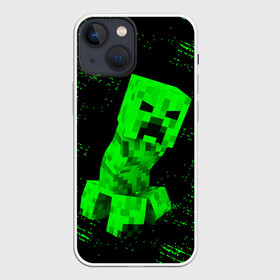 Чехол для iPhone 13 mini с принтом MINECRAFT CREEPER в Санкт-Петербурге,  |  | creeper | game | minecraft | блоки | игра | квадраты | компьютерная | крипер | криппер | майнкрафт | огонь