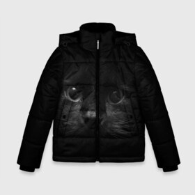 Зимняя куртка для мальчиков 3D с принтом Чёрный кот в Санкт-Петербурге, ткань верха — 100% полиэстер; подклад — 100% полиэстер, утеплитель — 100% полиэстер | длина ниже бедра, удлиненная спинка, воротник стойка и отстегивающийся капюшон. Есть боковые карманы с листочкой на кнопках, утяжки по низу изделия и внутренний карман на молнии. 

Предусмотрены светоотражающий принт на спинке, радужный светоотражающий элемент на пуллере молнии и на резинке для утяжки | Тематика изображения на принте: животные | кот | коты | кошка | кошки | питомцы