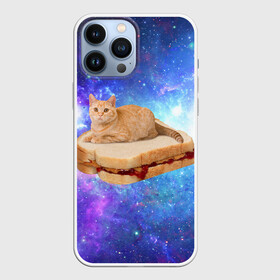 Чехол для iPhone 13 Pro Max с принтом Кот в космосе в Санкт-Петербурге,  |  | cat | cats | space | бутерброд | грозовой кошак | джем | киса | киска | космос | кошак | кошка