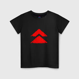 Детская футболка хлопок с принтом Ghost of Tsushima Red Logo (Z) в Санкт-Петербурге, 100% хлопок | круглый вырез горловины, полуприлегающий силуэт, длина до линии бедер | Тематика изображения на принте: game | ghost of tsushima | jin sakai | samurai | дзин сакай | игра | призрак цусимы | самурай
