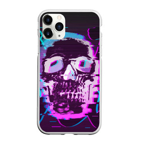 Чехол для iPhone 11 Pro матовый с принтом Glitch в Санкт-Петербурге, Силикон |  | glitch | neon | skull | vanguard | авангард | глитч | неон | череп