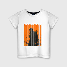 Детская футболка хлопок с принтом STALKER 2 в Санкт-Петербурге, 100% хлопок | круглый вырез горловины, полуприлегающий силуэт, длина до линии бедер | game | stalker 2 | игра | метро | припять | радиация | сталкер 2 | чернобыль