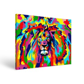 Холст прямоугольный с принтом Лев Artistic Art в Санкт-Петербурге, 100% ПВХ |  | king | lion | neon | африка | голова | граффити | грива | дикий | животные | зверь | зодиак | картина | король | краски | красочный | лев | львенок | львиное | львица | неон | неоновые | радуга | радужный | рисунок