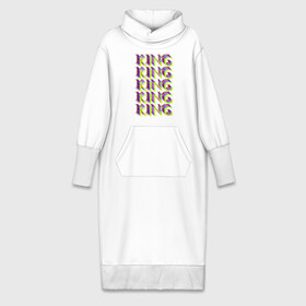Платье удлиненное хлопок с принтом KING в Санкт-Петербурге,  |  | king | божественный | единственный | князь | король | лучший | надпись | текст | фраза