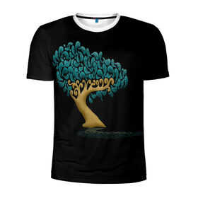 Мужская футболка 3D спортивная с принтом Дерево Любви в Санкт-Петербурге, 100% полиэстер с улучшенными характеристиками | приталенный силуэт, круглая горловина, широкие плечи, сужается к линии бедра | дерево | красивые | любовь | парные | сердце