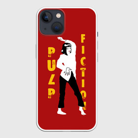 Чехол для iPhone 13 с принтом Pulp Fiction в Санкт-Петербурге,  |  | актеры | бандиты | боевик | бульварное | винсент | герои | девяностые | джулс | знаменитости | кинофильм | комедия | криминал | криминальное | лихие | логотип | миа | персонажи | преступники | ретро