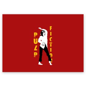 Поздравительная открытка с принтом Pulp Fiction в Санкт-Петербурге, 100% бумага | плотность бумаги 280 г/м2, матовая, на обратной стороне линовка и место для марки
 | актеры | бандиты | боевик | бульварное | винсент | герои | девяностые | джулс | знаменитости | кинофильм | комедия | криминал | криминальное | лихие | логотип | миа | персонажи | преступники | ретро
