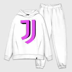 Мужской костюм хлопок OVERSIZE с принтом Juventus | 3D Logo Fuchsia (2021) в Санкт-Петербурге,  |  | 0x000000123 | juve | juventus | ronaldo | юве | ювентус