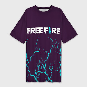 Платье-футболка 3D с принтом FREE FIRE   ФРИ ФАЕР в Санкт-Петербурге,  |  | afth | ahb | ahbafth | fire | fps | free | freefire | garena | logo | master | mobile | online | акуу | акууашку | ашку | гарена | игра | игры | лого | логотип | логотипы | мастер | мобильная | нож | онлайн | символ | символы | фаер | фире | фпс 