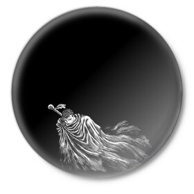 Значок с принтом berserk в Санкт-Петербурге,  металл | круглая форма, металлическая застежка в виде булавки | berserk | аниме | берсерк | гатс | манга | черный мечник