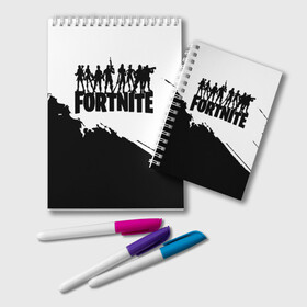 Блокнот с принтом Fortnite в Санкт-Петербурге, 100% бумага | 48 листов, плотность листов — 60 г/м2, плотность картонной обложки — 250 г/м2. Листы скреплены удобной пружинной спиралью. Цвет линий — светло-серый
 | Тематика изображения на принте: battle | kills | royale | save | season | the | twitch | world | битва | борьба | зомби | королевская | оружие | скины | стратегия | фортнайт