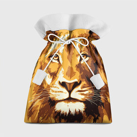 Подарочный 3D мешок с принтом Взгляд льва в Санкт-Петербурге, 100% полиэстер | Размер: 29*39 см | Тематика изображения на принте: арт | грива | деко | жедтая | животные | закат | зверей | золото | кошка | лев | лето | львенок | неоновая | очки | пляж | прайд | разноцветная | солнце | тигр | узоры | царь | яркие