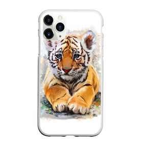 Чехол для iPhone 11 Pro Max матовый с принтом Tiger Art в Санкт-Петербурге, Силикон |  | art | blue | dinamic picture | lion | tiger | white | арт | животные | картинка | лев | рисунок | тигр