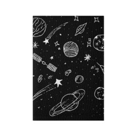 Обложка для паспорта матовая кожа с принтом Cosmos в Санкт-Петербурге, натуральная матовая кожа | размер 19,3 х 13,7 см; прозрачные пластиковые крепления | comet | cosmos | moon | planet | satellite | saturn | space | star | weightlessness | звезда | комета | космос | луна | невесомость | планета | сатурн | спутник