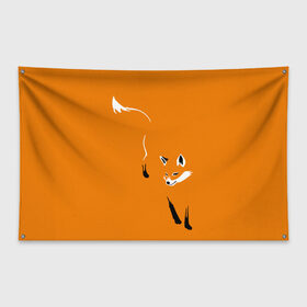 Флаг-баннер с принтом ЛИСА в Санкт-Петербурге, 100% полиэстер | размер 67 х 109 см, плотность ткани — 95 г/м2; по краям флага есть четыре люверса для крепления | fox | лиса