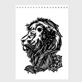 Скетчбук с принтом Лев в Санкт-Петербурге, 100% бумага
 | 48 листов, плотность листов — 100 г/м2, плотность картонной обложки — 250 г/м2. Листы скреплены сверху удобной пружинной спиралью | Тематика изображения на принте: leo | lion | знаки зодиака | лев | царь зверей