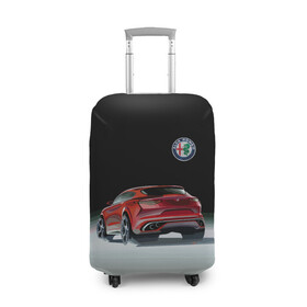 Чехол для чемодана 3D с принтом Alfa Romeo в Санкт-Петербурге, 86% полиэфир, 14% спандекс | двустороннее нанесение принта, прорези для ручек и колес | alfa romeo | car | italy | motorsport | prestige | автоспорт | альфа ромео | италия | престиж