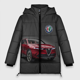 Женская зимняя куртка 3D с принтом Alfa Romeo в Санкт-Петербурге, верх — 100% полиэстер; подкладка — 100% полиэстер; утеплитель — 100% полиэстер | длина ниже бедра, силуэт Оверсайз. Есть воротник-стойка, отстегивающийся капюшон и ветрозащитная планка. 

Боковые карманы с листочкой на кнопках и внутренний карман на молнии | alfa romeo | car | italy | prestige | автомобиль | альфа ромео | италия | престиж