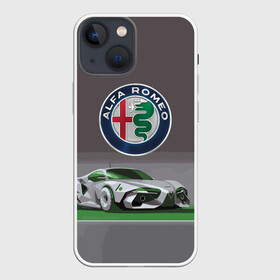 Чехол для iPhone 13 mini с принтом Alfa Romeo motorsport в Санкт-Петербурге,  |  | Тематика изображения на принте: alfa romeo | car | italy | motorsport | prestige | автоспорт | альфа ромео | италия | престиж