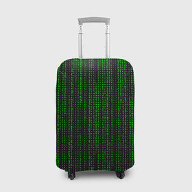 Чехол для чемодана 3D с принтом Matrix в Санкт-Петербурге, 86% полиэфир, 14% спандекс | двустороннее нанесение принта, прорези для ручек и колес | matrix | интернет | код | компьютер | матрица | символы | хакер