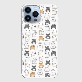 Чехол для iPhone 13 Pro Max с принтом Толстые котики в Санкт-Петербурге,  |  | Тематика изображения на принте: cute | japan | japanese | k pop | kawaii | korea | korean | детские | забавные | к поп | кавайные | кей поп | корейские | котики | коты | котята | котятки | кошки | милые | прикольные | пухленькие | пухлые | смешные | счастливые
