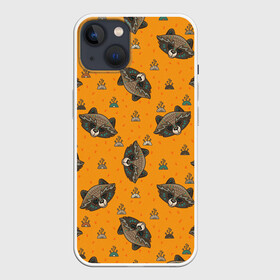 Чехол для iPhone 13 с принтом Енотики в Санкт-Петербурге,  |  | art | arts | ethnic | etnic | raccoon | raccoons | tribal | енот | енотик | енотики | енотовилль | еноты | забавные | забавный | из енотов | милые | милый | много | множество | необычные | племенная | племенной | племя | рисунок