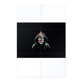Магнитный плакат 2Х3 с принтом Клоун в шапочке в Санкт-Петербурге, Полимерный материал с магнитным слоем | 6 деталей размером 9*9 см | Тематика изображения на принте: 5g вышки | клоун | связь | фобия | фольга