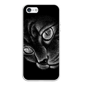 Чехол для iPhone 5/5S матовый с принтом Волшебный кот в Санкт-Петербурге, Силикон | Область печати: задняя сторона чехла, без боковых панелей | Тематика изображения на принте: black | cat | eyes | kitten | kitty | pussy | pussycat | взгляд | глаз | глаза | кот | кота | котенок | коты | котят | котята | котячьи | кошачьи | кошка | кошки | мордочка | нос | носик | с котом | усатый | усики | усища | усищи | че