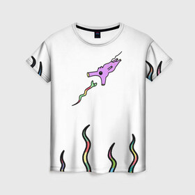 Женская футболка 3D с принтом Конфликт интересов в Санкт-Петербурге, 100% полиэфир ( синтетическое хлопкоподобное полотно) | прямой крой, круглый вырез горловины, длина до линии бедер | 