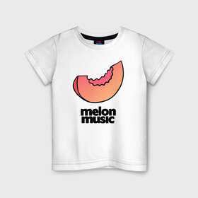 Детская футболка хлопок с принтом MELON MUSIC в Санкт-Петербурге, 100% хлопок | круглый вырез горловины, полуприлегающий силуэт, длина до линии бедер | mayot | melon | music | seemee | yungway | вэй | дыни | майот | мелон | мьюзик | сими | янг | янгвэй