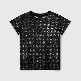 Детская футболка 3D с принтом Блестящие полутона в Санкт-Петербурге, 100% гипоаллергенный полиэфир | прямой крой, круглый вырез горловины, длина до линии бедер, чуть спущенное плечо, ткань немного тянется | halftone | hi tech | net | nets | pattern | shiny | square | texture | web | битная | биты | блестит | блестящие | в квадратик | в клетку | в клеточку | в сетку | квадратики | квадраты | паттерн | полутона | светятся | светящиеся