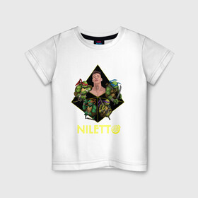 Детская футболка хлопок с принтом NILETTO в Санкт-Петербурге, 100% хлопок | круглый вырез горловины, полуприлегающий силуэт, длина до линии бедер | niletto | клип | любимка | нилетто | песни | песня любимка | рэп