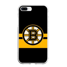 Чехол для iPhone 7Plus/8 Plus матовый с принтом BOSTON BRUINS NHL в Санкт-Петербурге, Силикон | Область печати: задняя сторона чехла, без боковых панелей | black | boston | bruins | hockey | ice | logo | nhl | sport | usa | бостон | брюинз | логотип | нхл | спорт | хоккей